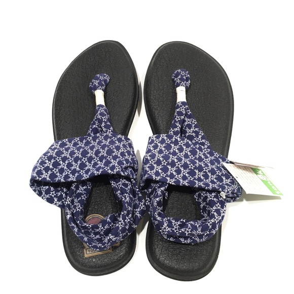 SANUK YOGA SLING PATRIOT SANDALS -BLUE STARS JERSEY -US 11 -NEW - Picture 6 of 10